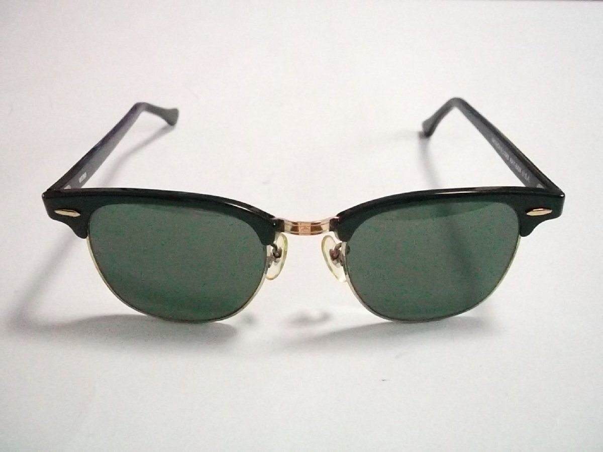 1円～【美品】RayBan（レイバン）USA製 ビンテージサングラス B&L（ボシュロム製）CLUBMASTER W0365