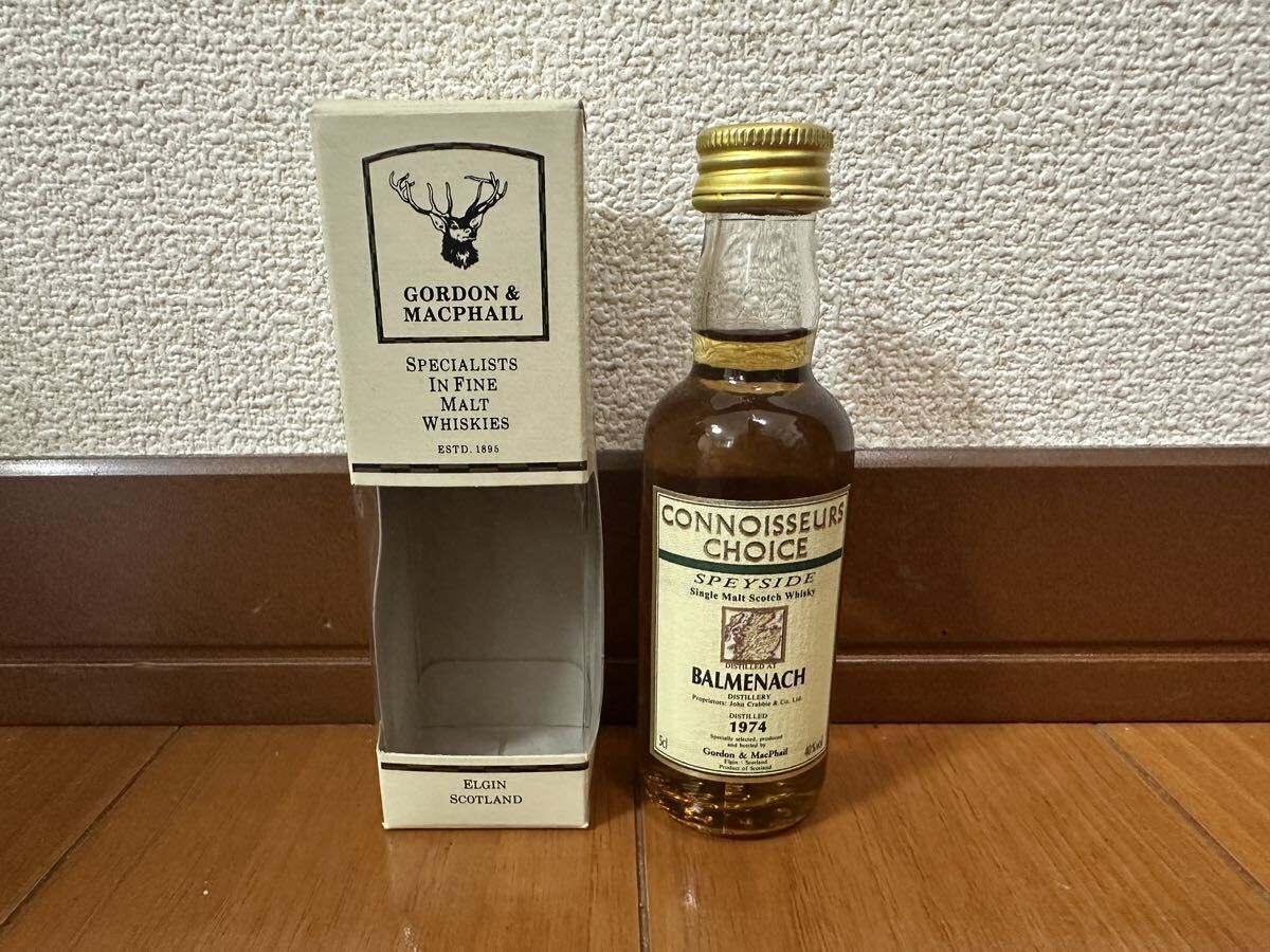 激レア　CONNOISSEURS CHOICE SPEYSIDE Single Malt Scotch Whisky DISTILLED コニサーズチョイス　バルミニック　1974年　ラベル綺麗