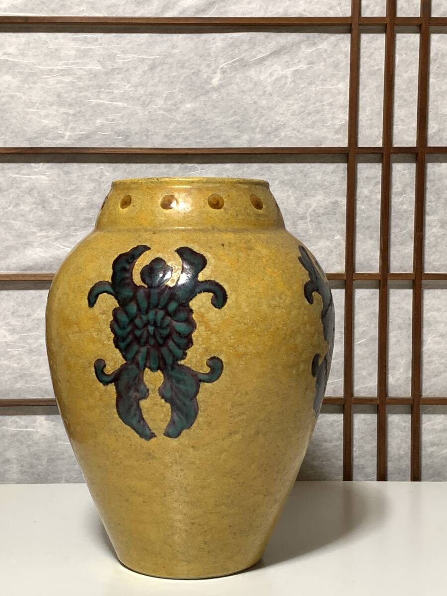 青九谷 吉田屋 壺 H30.5cm