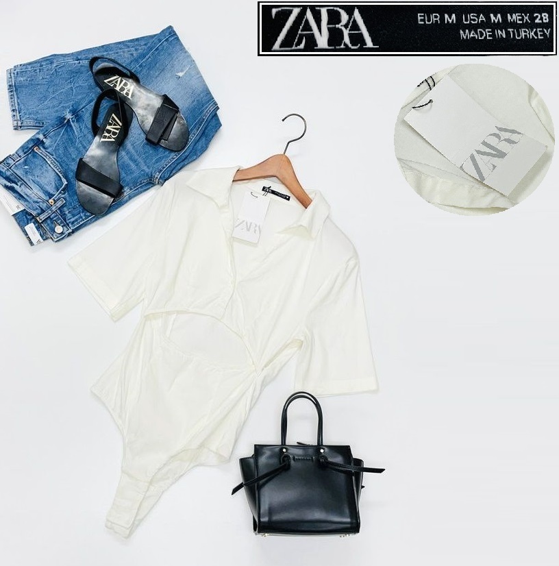 【関税込み】KHAITE オフホワイト Mara ボディスーツ M】ZARA ホワイト ボディスーツ レディース タグ カジュアル