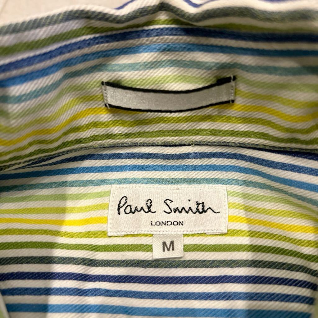 Paul Smith LONDON ポールスミス マルチストライプ 半袖シャツ 綿100%
