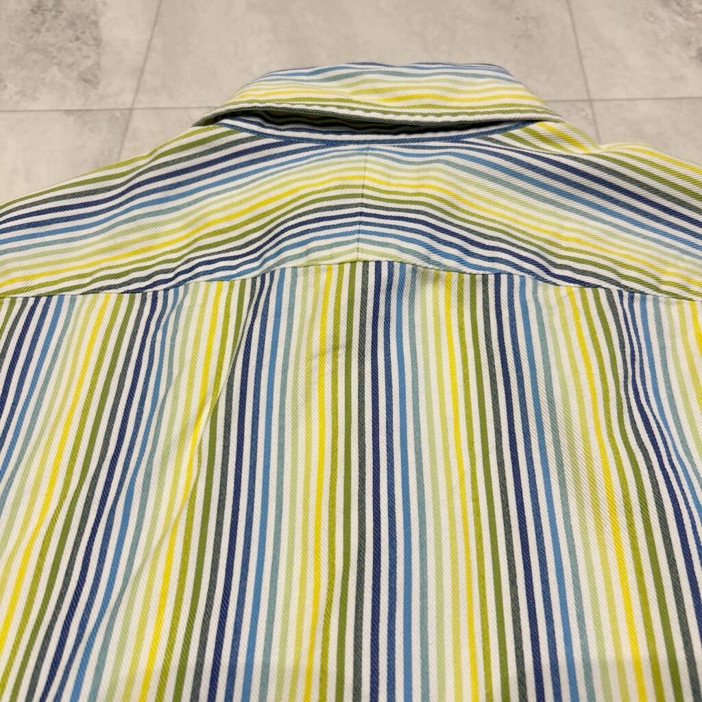 Paul Smith LONDON ポールスミス マルチストライプ 半袖シャツ 綿100%