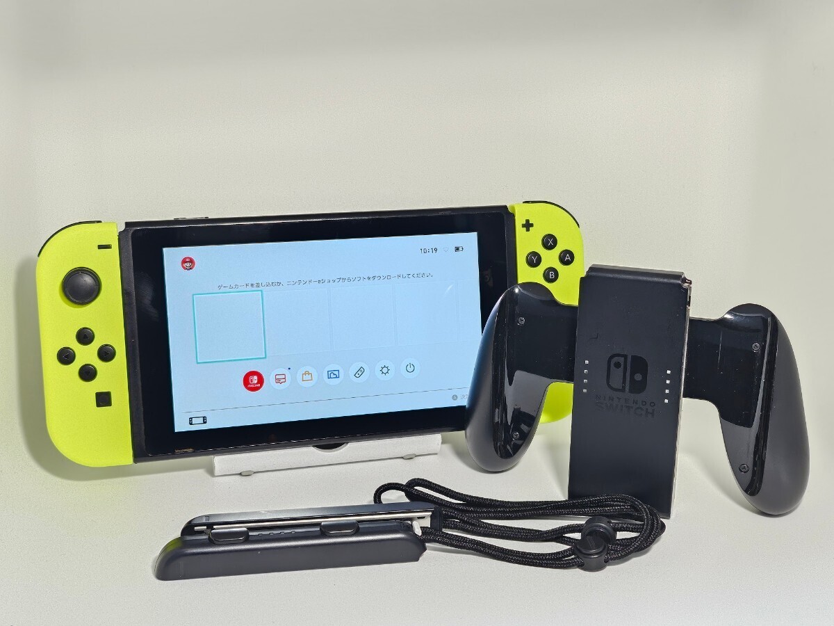 ☆動作品☆Nintendo Switch 本体 ニンテンドースイッチ Joy-Con (L)/(R) 2個セット ジョイコン ネオンイエロー 初期 初代 セット まとめ