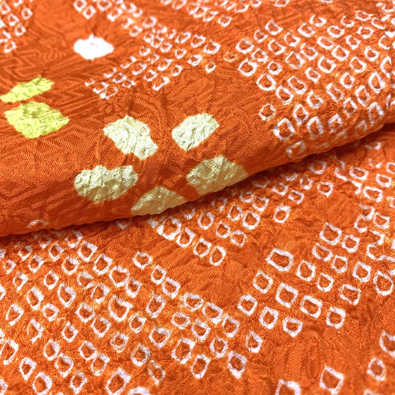 ■七五三 七歳 女児 総絞り 著物&袋帯&長(zhǎng)襦袢 小花文■美品 408ag62