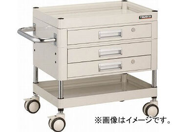トラスコ中山/TRUSCO ファルコンワゴン 引出付 600X400 ウレタン双輪 YG色 FAW662XZDYG(4369181) JAN:4989999216905