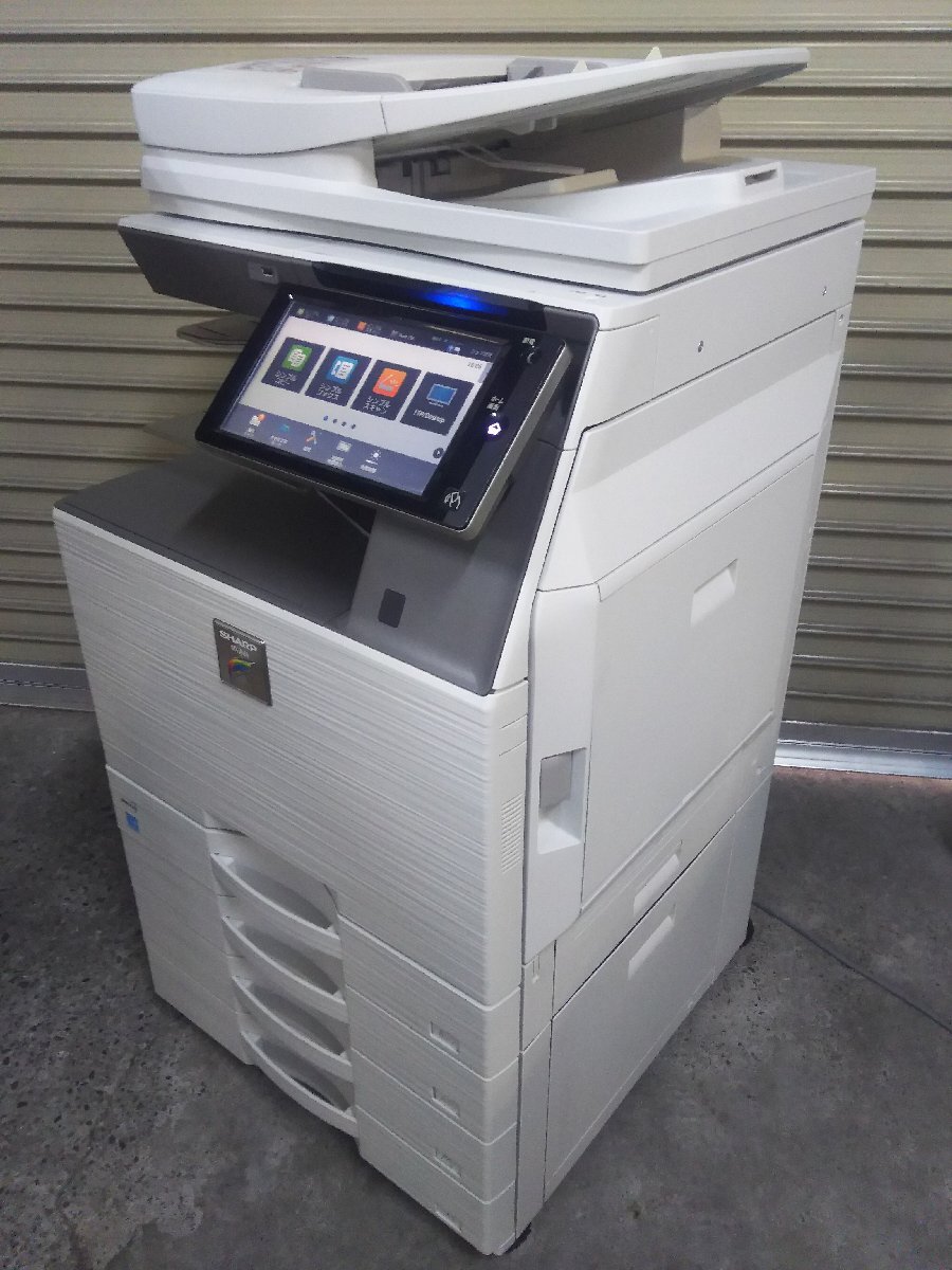 中古 A3フルカラー複合機 2020年製☆カウンター 21837枚【SHARP MX-2661】(コピーFAXプリンタースキャナー)4段 無線LAN(wi-fi)
