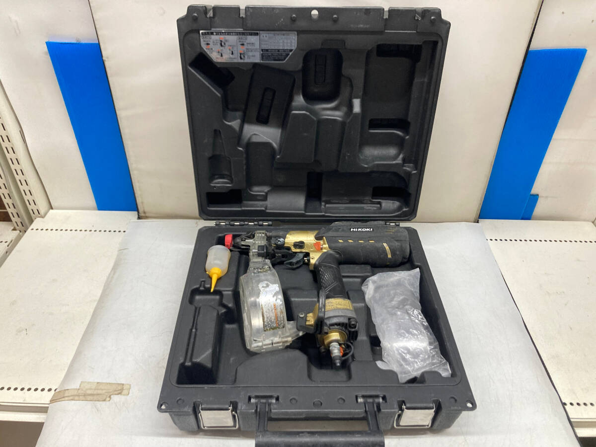【中古品】★HiKOKI(日立工機) 41㎜高圧ねじ打機 スピード優先モデル メタリックゴールド WF4H3(S) ITYO0L5Z1XQO
