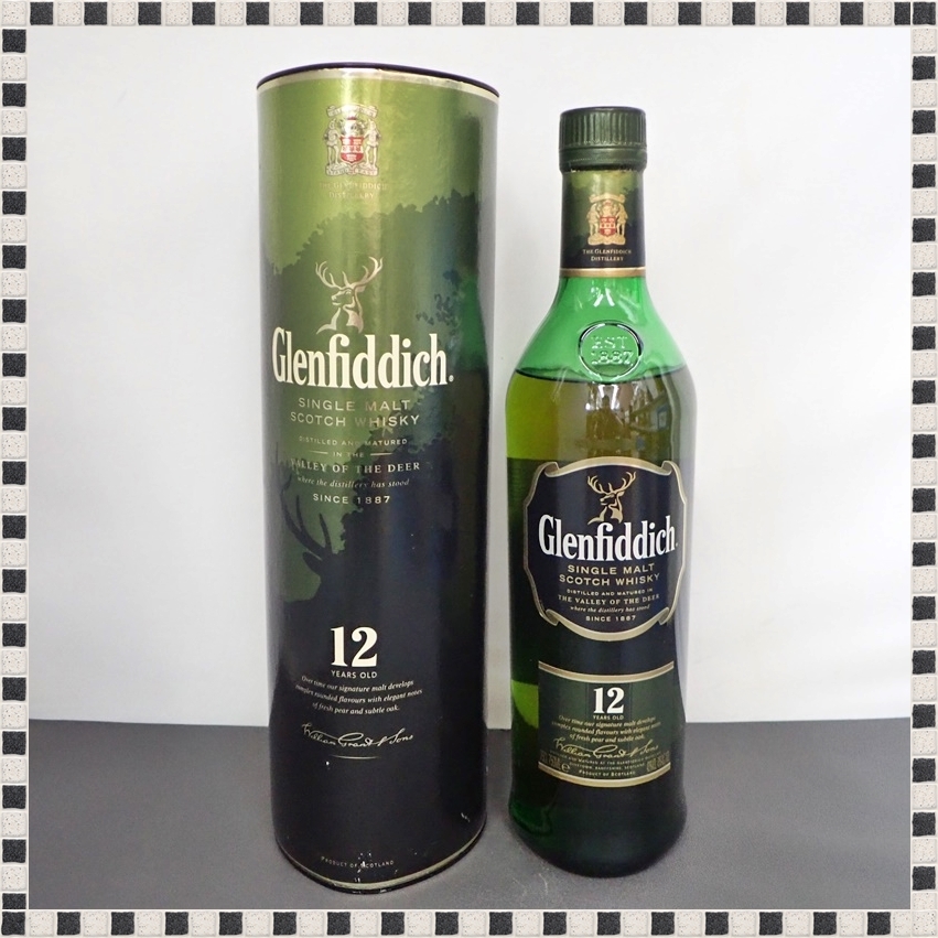 グレンフィディック 12年 シングルモルト 750ml 43％ スコッチ 未開栓 箱付 Glenfiddich 【 240831-1 】
