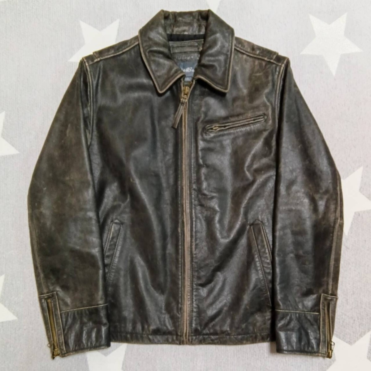 希少 米国 Eddie Bauer レザージャケット カウハイド 90's 牛革 希少 米国 Eddie Bauer レザージャケット カウハイド 90's 牛革