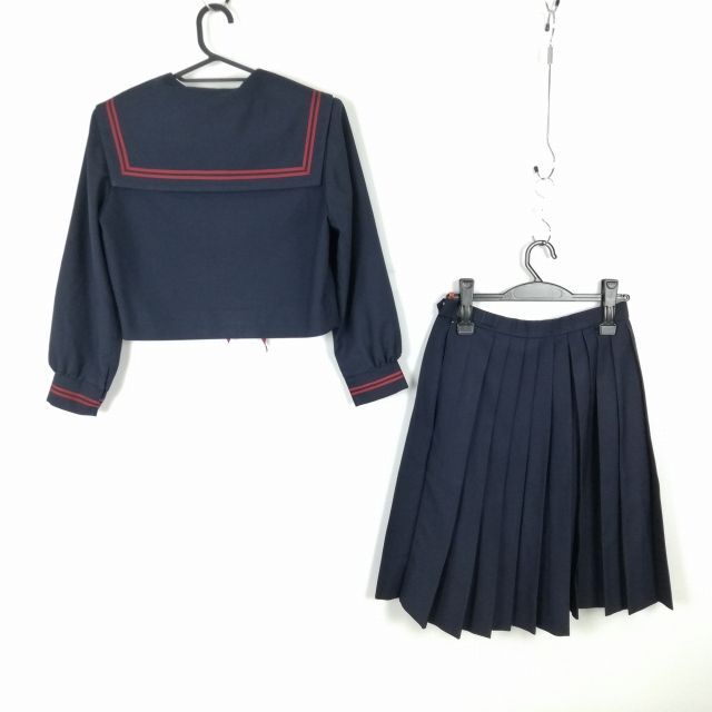 1円 セーラー服 スカート スカーフ 上下3点セット 冬物 赤2本線 1円 セーラー服 スカート スカーフ 上下3点セット 冬物 赤2本線