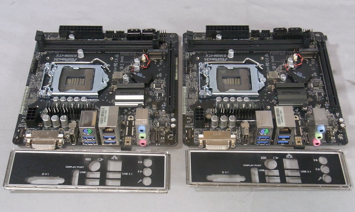B40643 O-06376 ASRock B360M-ITX LGA1151 マザーボード 2枚セット ジャンク