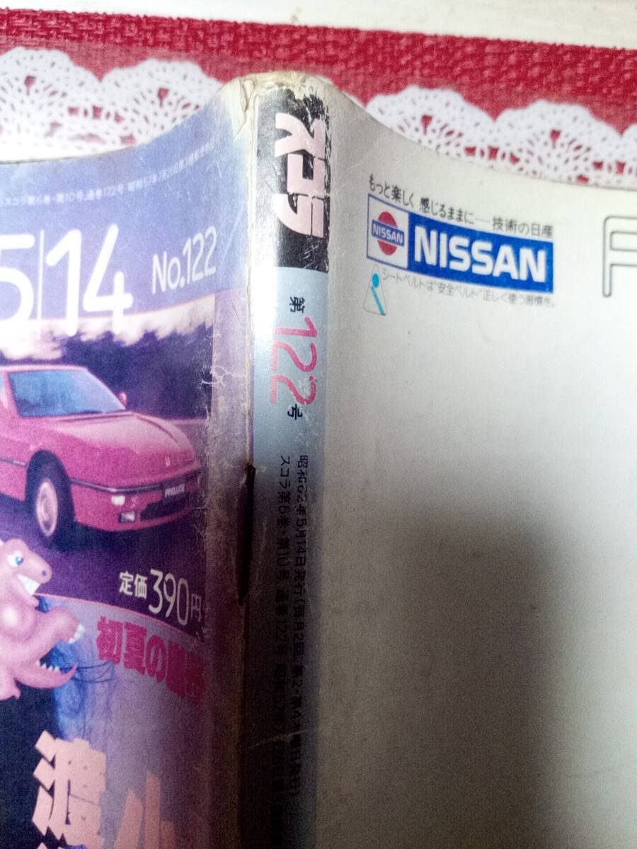 スコラ 1987年5月14日号 NO.122「表紙痛み」☆芹沢直美5p小林 スコラ 1987年5月14日号 NO.122「表紙痛み」☆芹沢直美5p小林