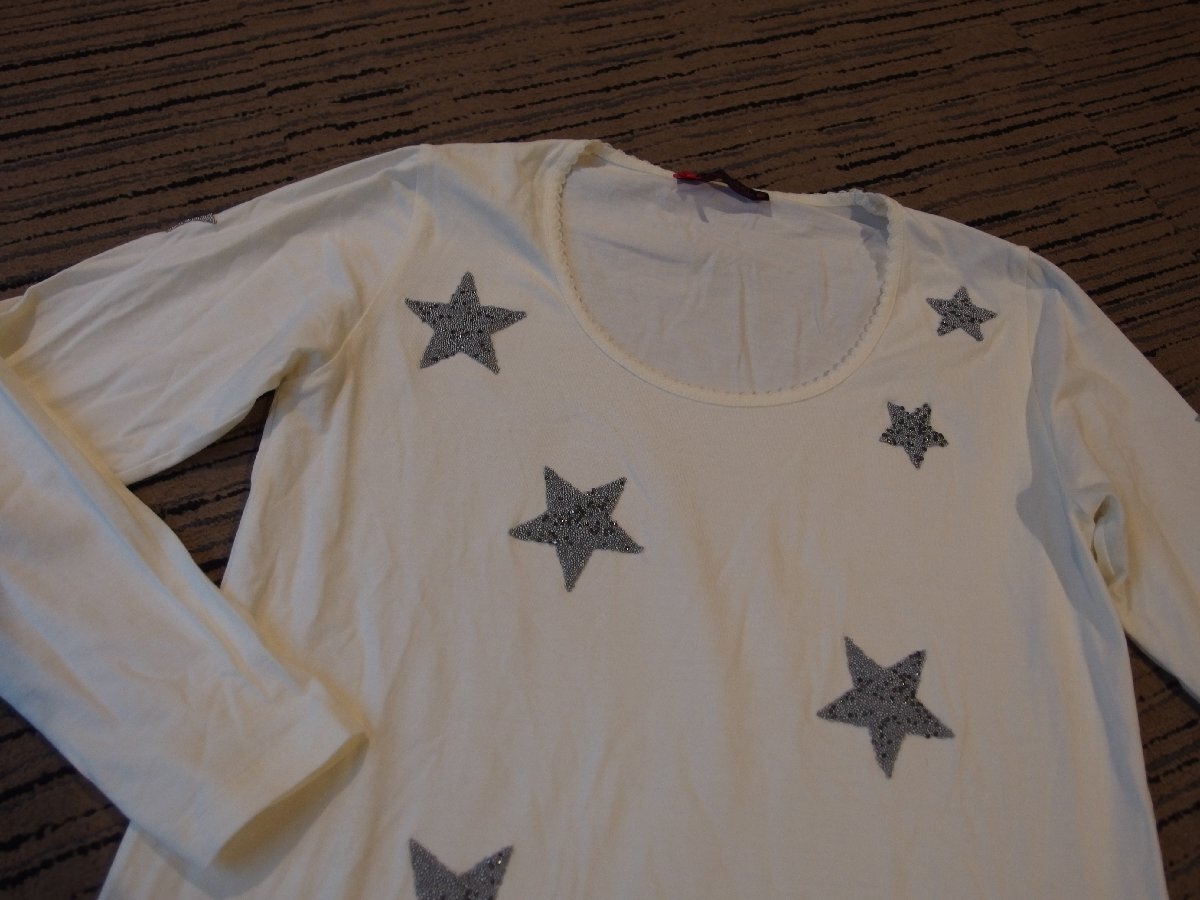 ロリタスアンドロロス★長袖Tシャツ★カットソー★レイヤード★ビーズ★Ｍサイズ★レディース★LOLITAS&L