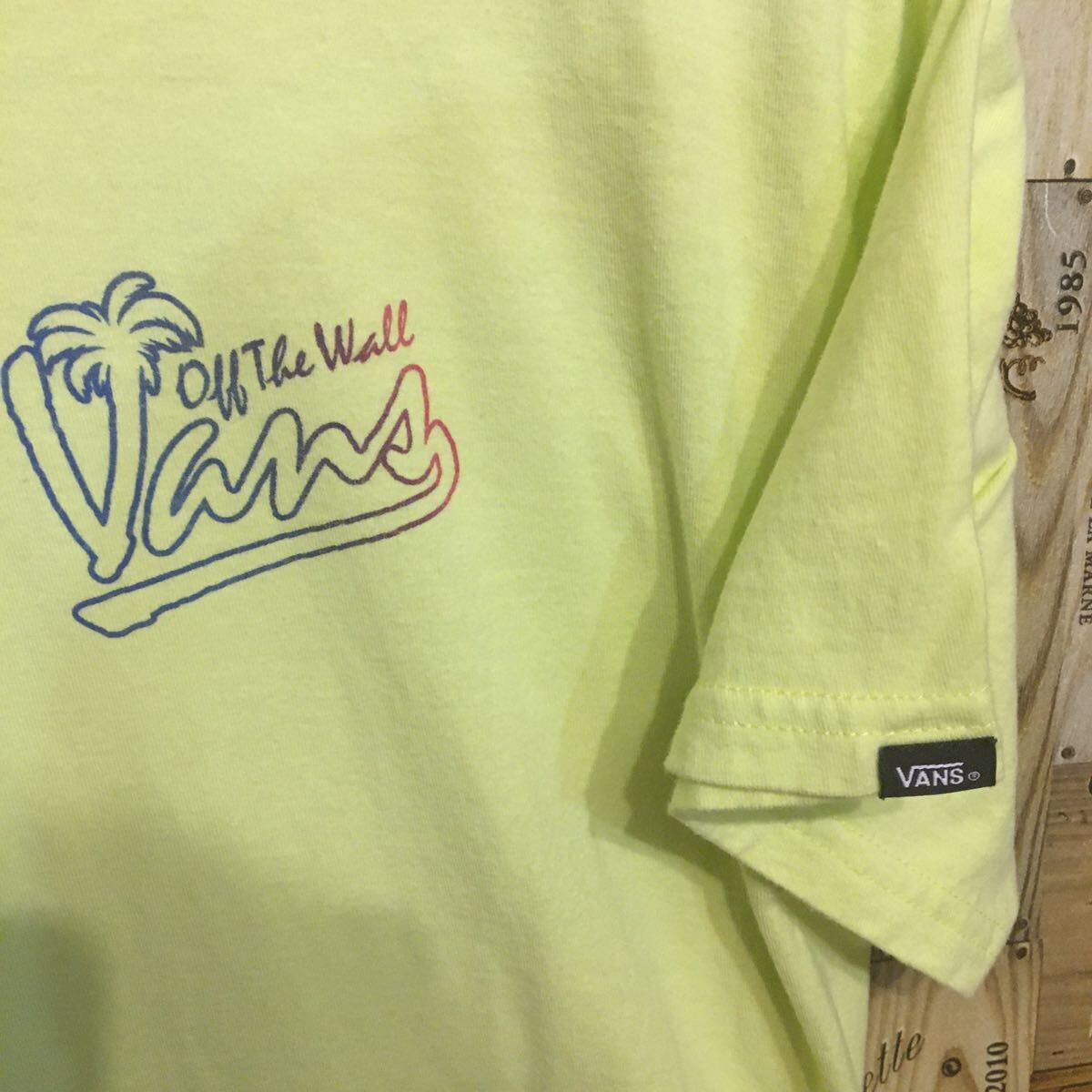 【VANS】半袖 ロゴ Tシャツ ライム / 送料無料 バンズ VANS Tシャツ 半袖 ヴィンテージ ネオンカラー サーフ