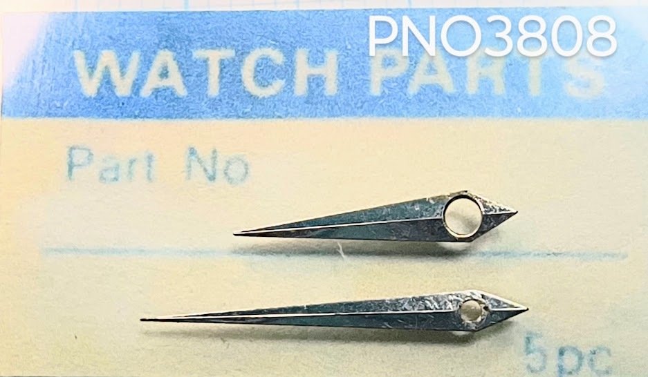 (■1)時計クラシックパーツ 針/ケン/HANDS 銀色　約(10㎜＋15㎜)　二本セット PNO3808_画像1