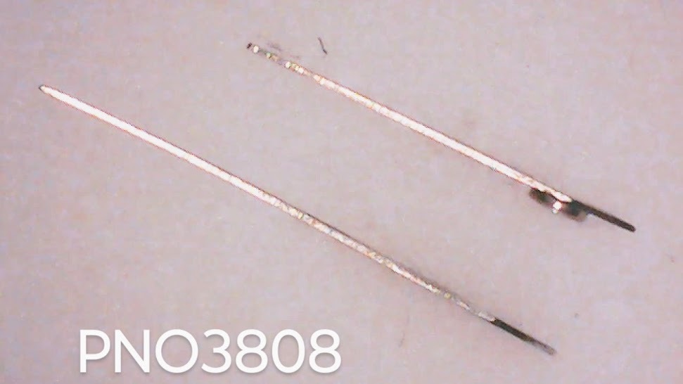 (■1)時計クラシックパーツ 針/ケン/HANDS 銀色　約(10㎜＋15㎜)　二本セット PNO3808_画像6