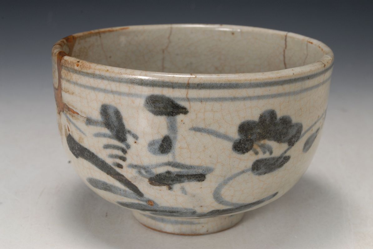 3741 Edo period tree . tea cup inspection old Karatsu the first period Imari the first source Imari 