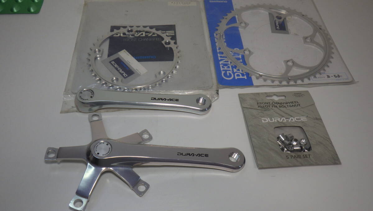 shimano クランク FC-7402 未使用チェーンリングB-53 B-39 セット 7400dura-acer 7401 7403 クロモリ ロードレーサー