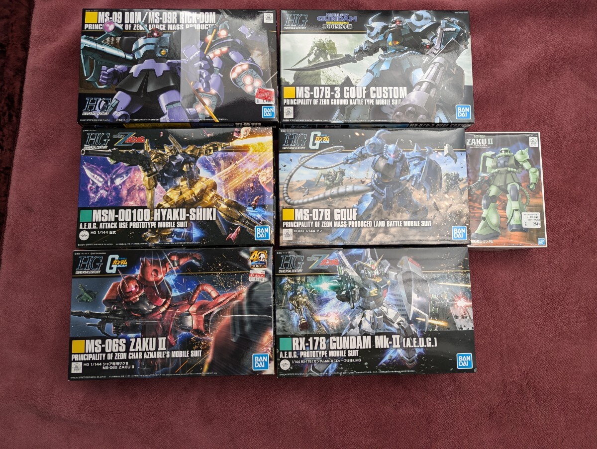 ガンプラ 未組立 機動戦士ガンダム　7個セット プラモデル