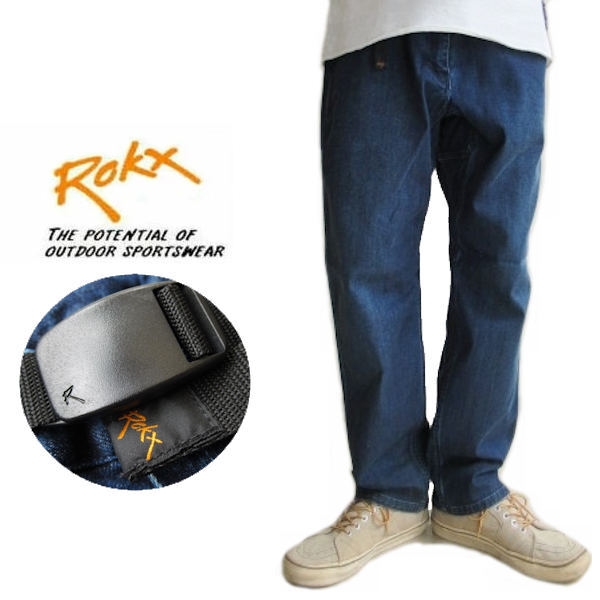 ロックス/ROKX ストレッチデニムクライミングパンツ【デニムジャムパンツ】DENIM JAM PANT RXMF241014 ダークユーズド XLサイズ