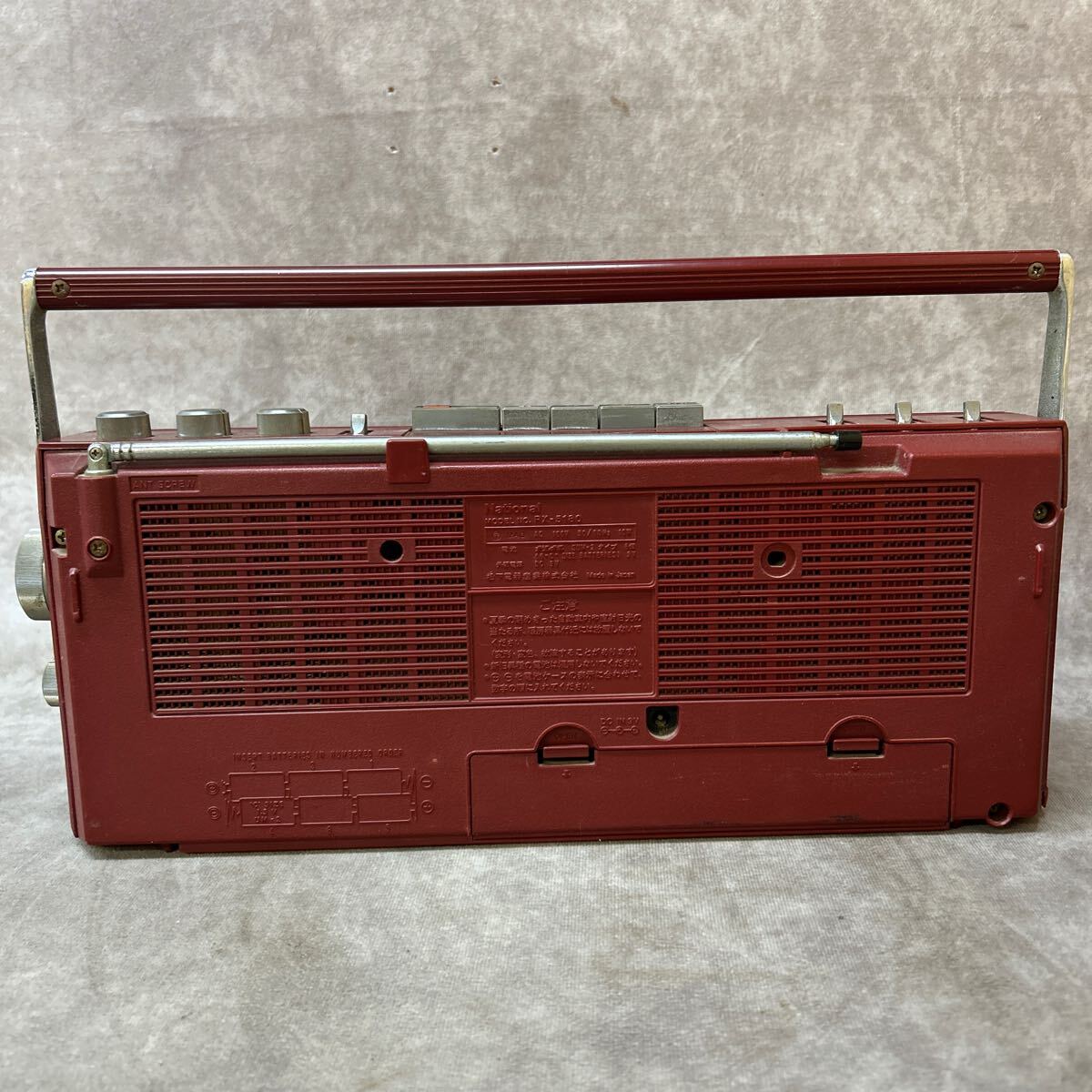 National RX-5180 ラジカセ レッド ナショナル FM/AM ラジオ