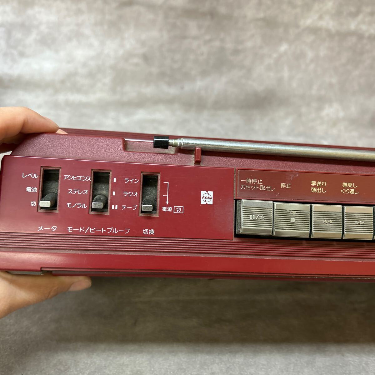 National RX-5180 ラジカセ レッド ナショナル FM/AM ラジオ
