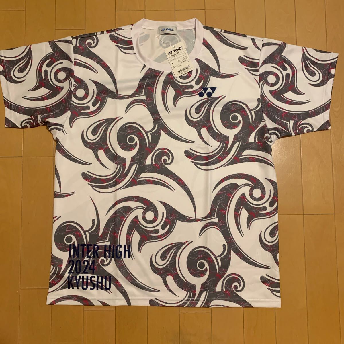 Lサイズ 2024ヨネックスインターハイTシャツソフトテニス白 Lサイズ 2024ヨネックスインターハイTシャツソフトテニス白