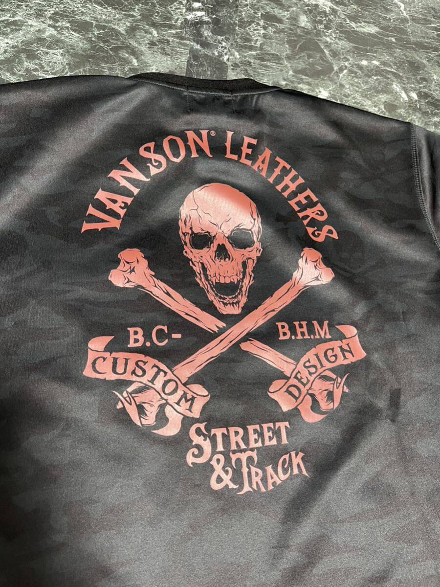 VANSON バンソン　ドクロ　スカル　カモフラ　半袖Tシャツ 迷彩　XLサイズ