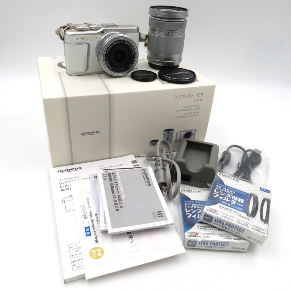 1円〜 OLYMPUS PEN オリンパスペン E-PL9 レンズ2点 他 箱付 動作確認済 現状品 y273-2860554【Y商品】