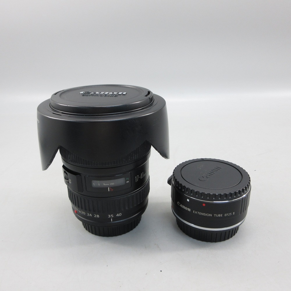 1円〜 Canon キヤノン EF 40mm 1:4 L USM / アダプター EF25 II ※動作未確認 現状品 レンズ 249-2974015【O商品】