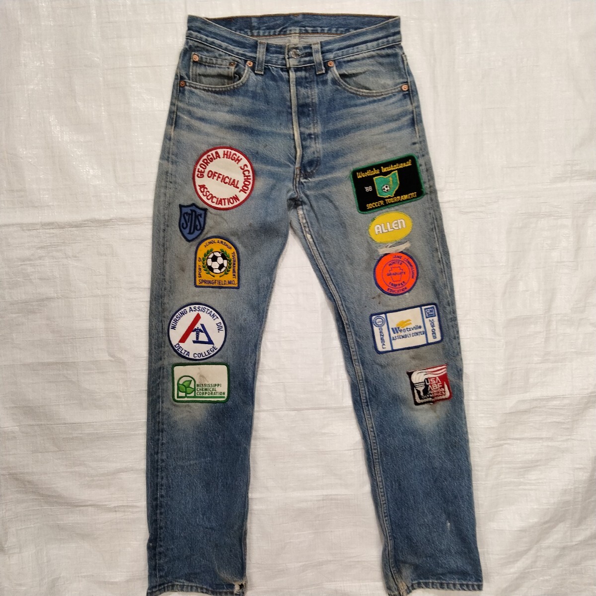 リーバイス 501 ワッペン 加工 ジーンズ Levi's 501 jeans denim リーバイス 501 ワッペン 加工 ジーンズ Levi's 501 jeans denim
