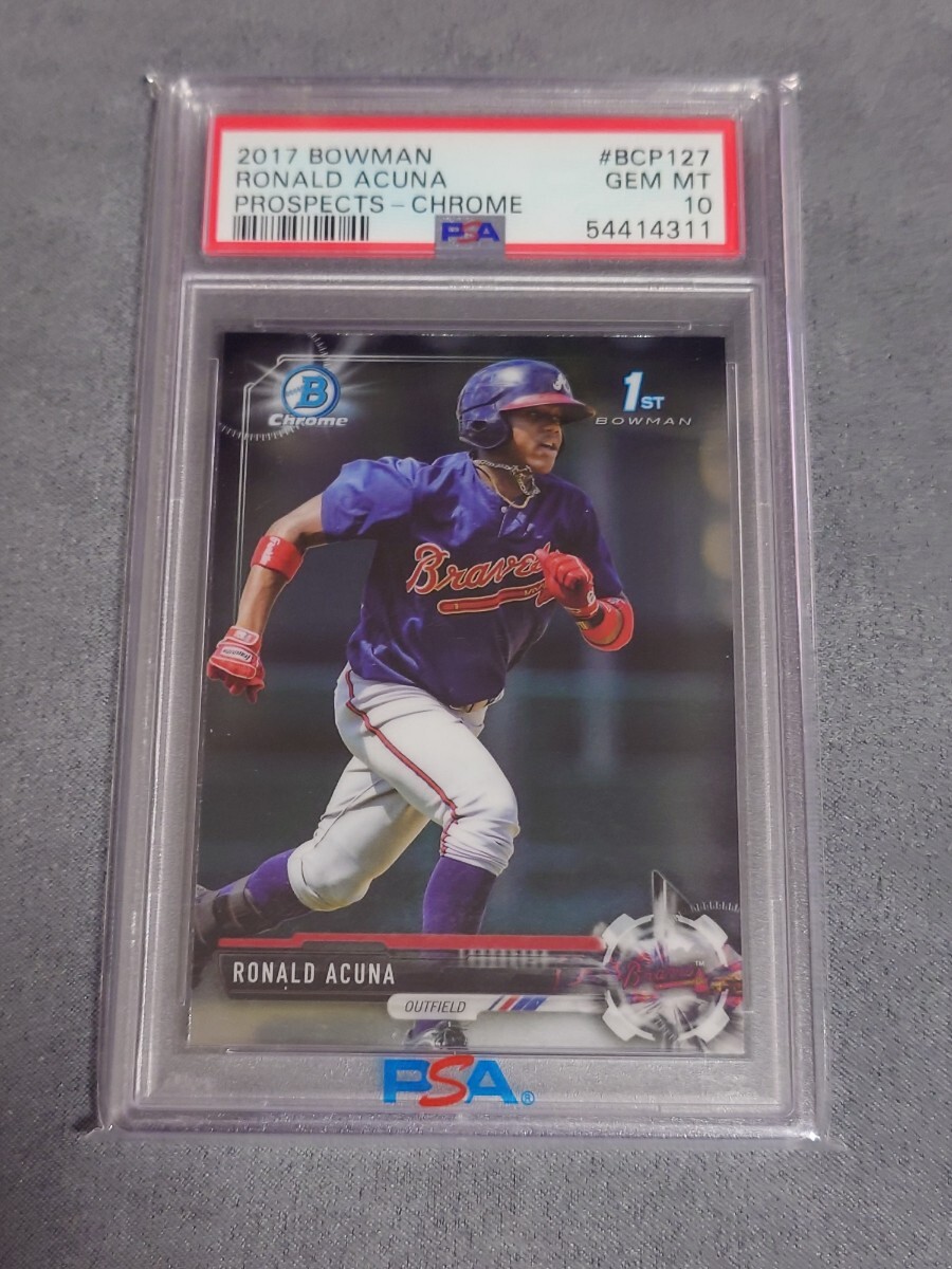 2017 BOWMAN RONALD ACUNA PSA10 1st RC ROOKIE