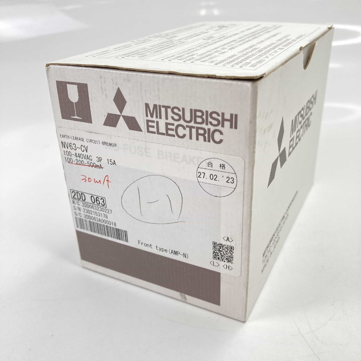 NV63-CV 3P 100-440VAC 15A 30mA 漏電遮断器 高調波・サージ対応形 NV-Cシリーズ (経済品) 三菱電機 漏電遮断器