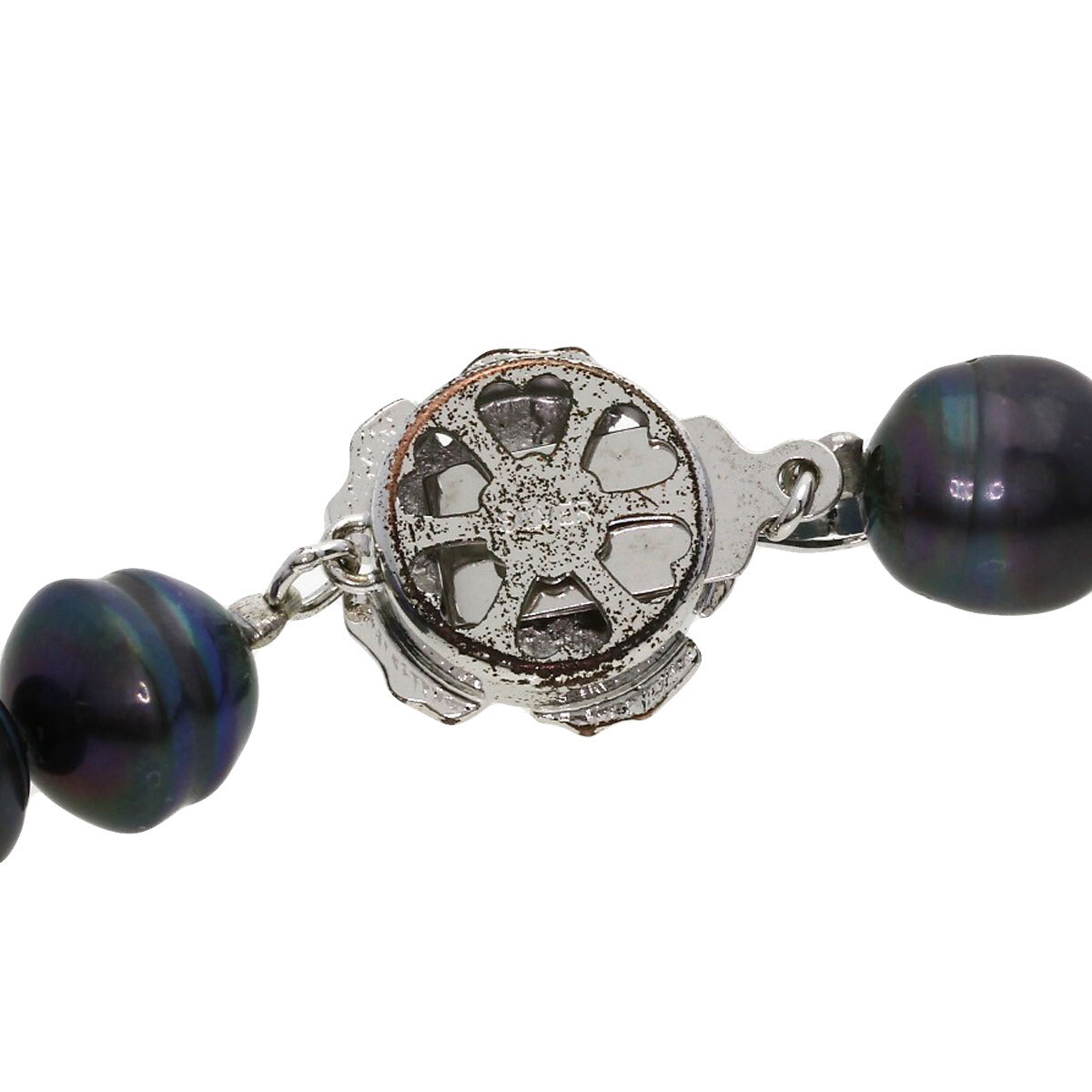 ジュエリー バロックパール 真珠 ネックレス シルバー 中古