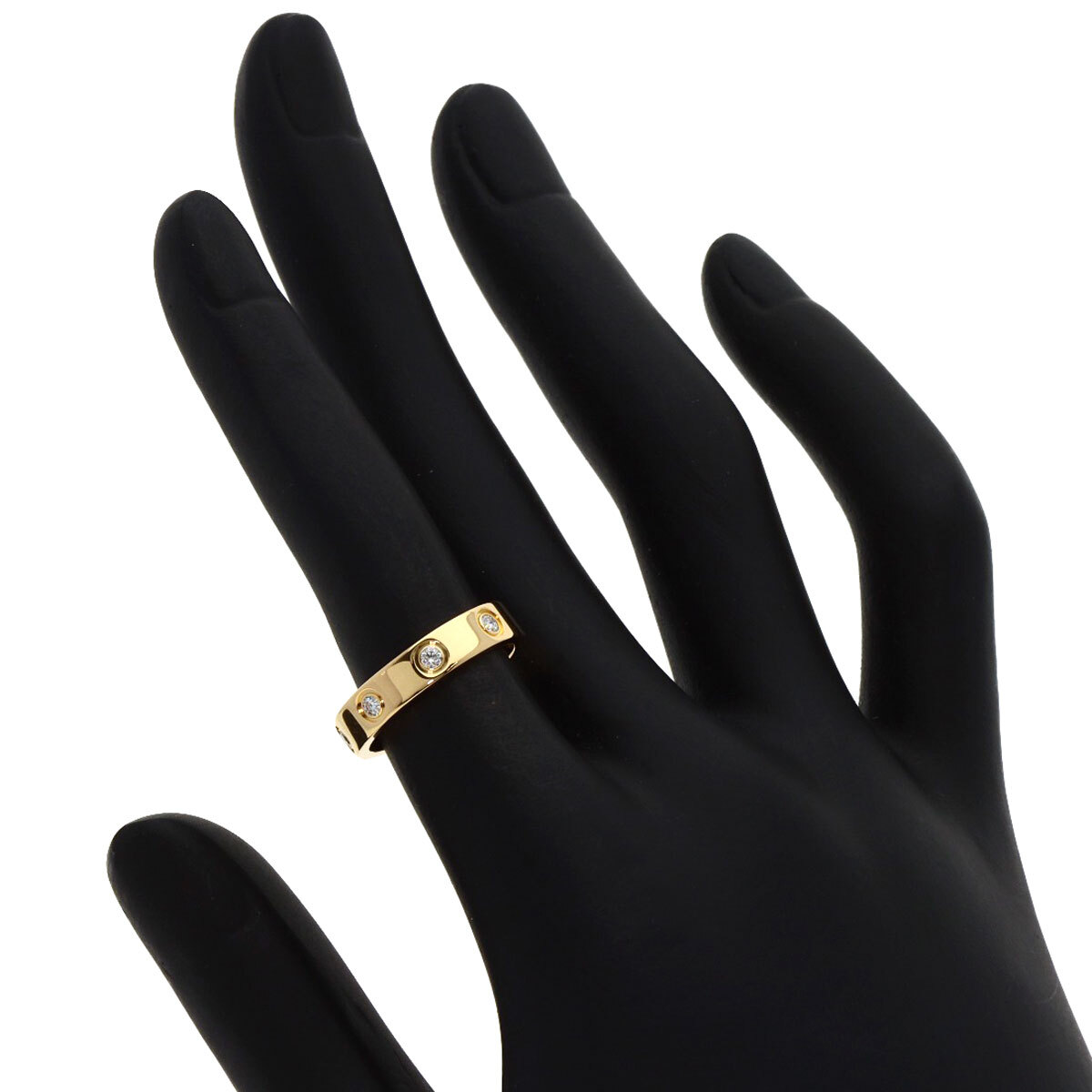 CARTIER カルティエ ミニラブリング フルダイヤモンド #48 リング?指輪 K18イエローゴールド レディース 中古