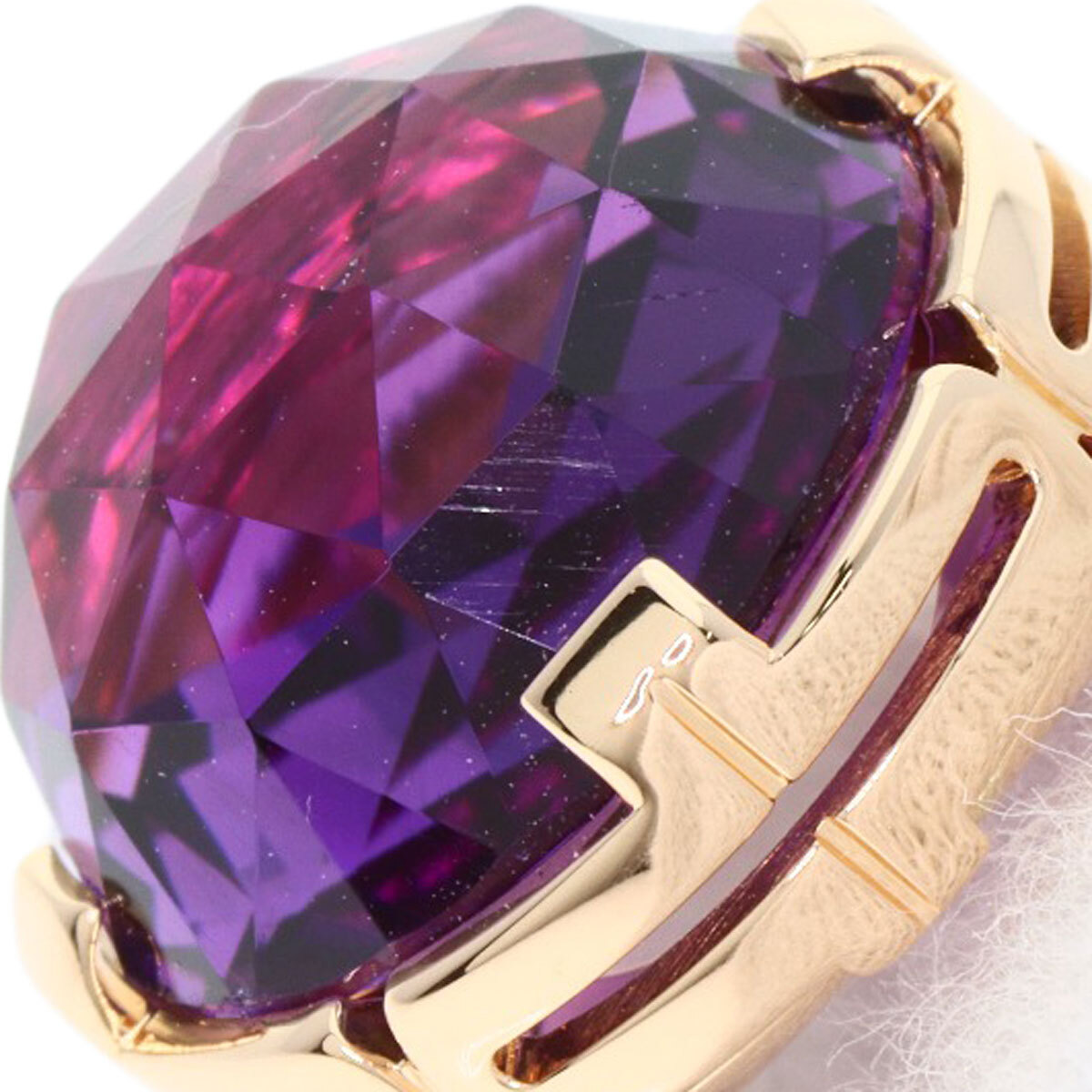 BVLGARI ブルガリ パレンテシ カクテル アメジスト ダイヤモンド リング?指輪 K18ピンクゴールド レディース 中古