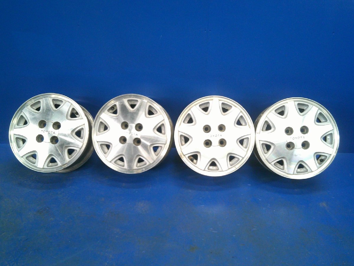 中古 トヨタ カローラレビン AE92 純正 14x5.5J 4H 100 14インチ アルミホイール 4本セット (棚5410-901)