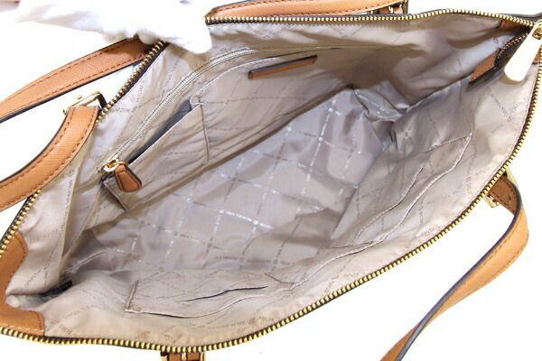  Michael Kors большая сумка 35F8GC6T7B Brown PVC кожа б/у плечо .. чай женский женщина MICHAEL
