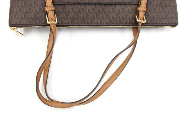  Michael Kors большая сумка 35F8GC6T7B Brown PVC кожа б/у плечо .. чай женский женщина MICHAEL