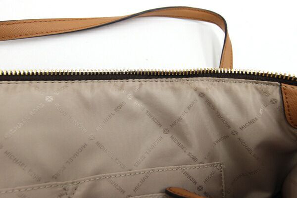 Michael Kors большая сумка 35F8GC6T7B Brown PVC кожа б/у плечо .. чай женский женщина MICHAEL