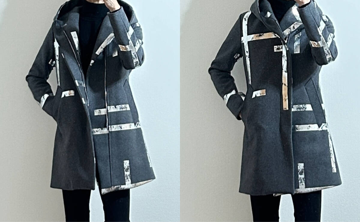 定価27万 1piu1uguale3×誉田屋源兵衛 PESCA LAMB MELTON WRAP 定価27万 1piu1uguale3×誉田屋源兵衛 PESCA LAMB MELTON WRAP