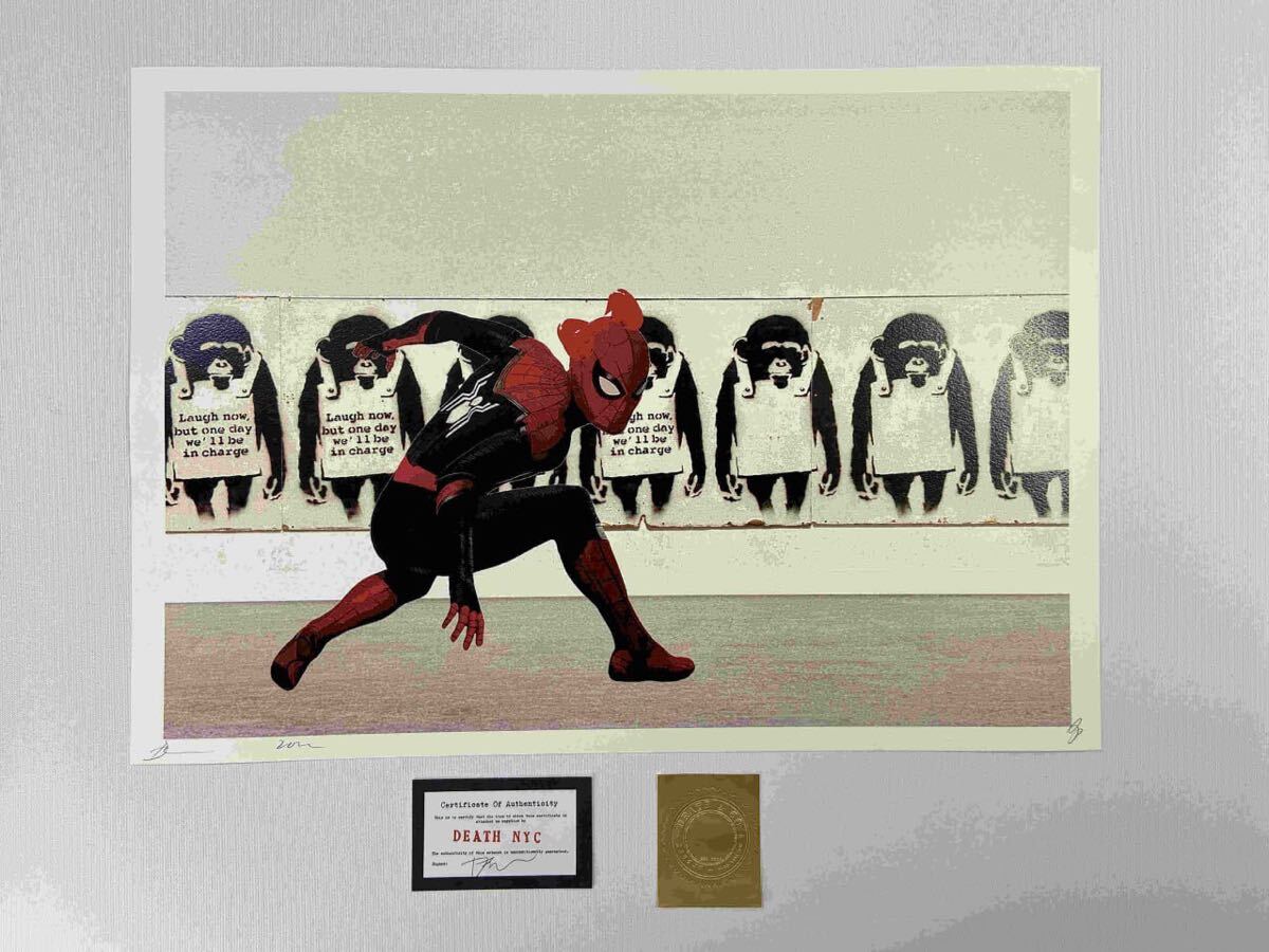DEATH NYC 世界限定100枚 スパイダーマン MARVEL バンクシー DEATH NYC 世界限定100枚 スパイダーマン MARVEL バンクシー