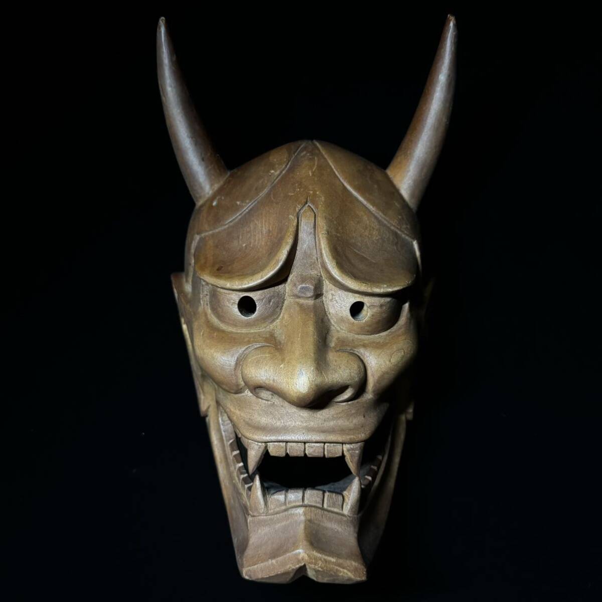 Yahoo!オークション - 木彫 能面 般若 二武作 般若面 お面 神楽 Yahoo!オークション - 木彫 能面 般若 二武作 般若面 お面 神楽