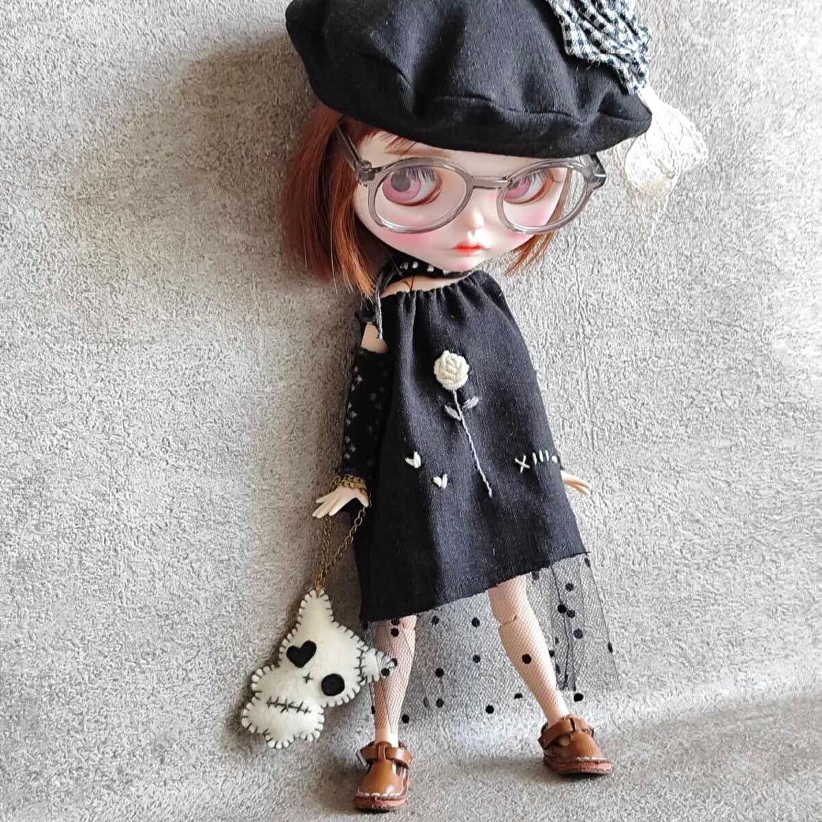 ブライス アウトフィット 帽子 ブライスアウトフィット 5点(黒) ブライス blythe ネオブライス