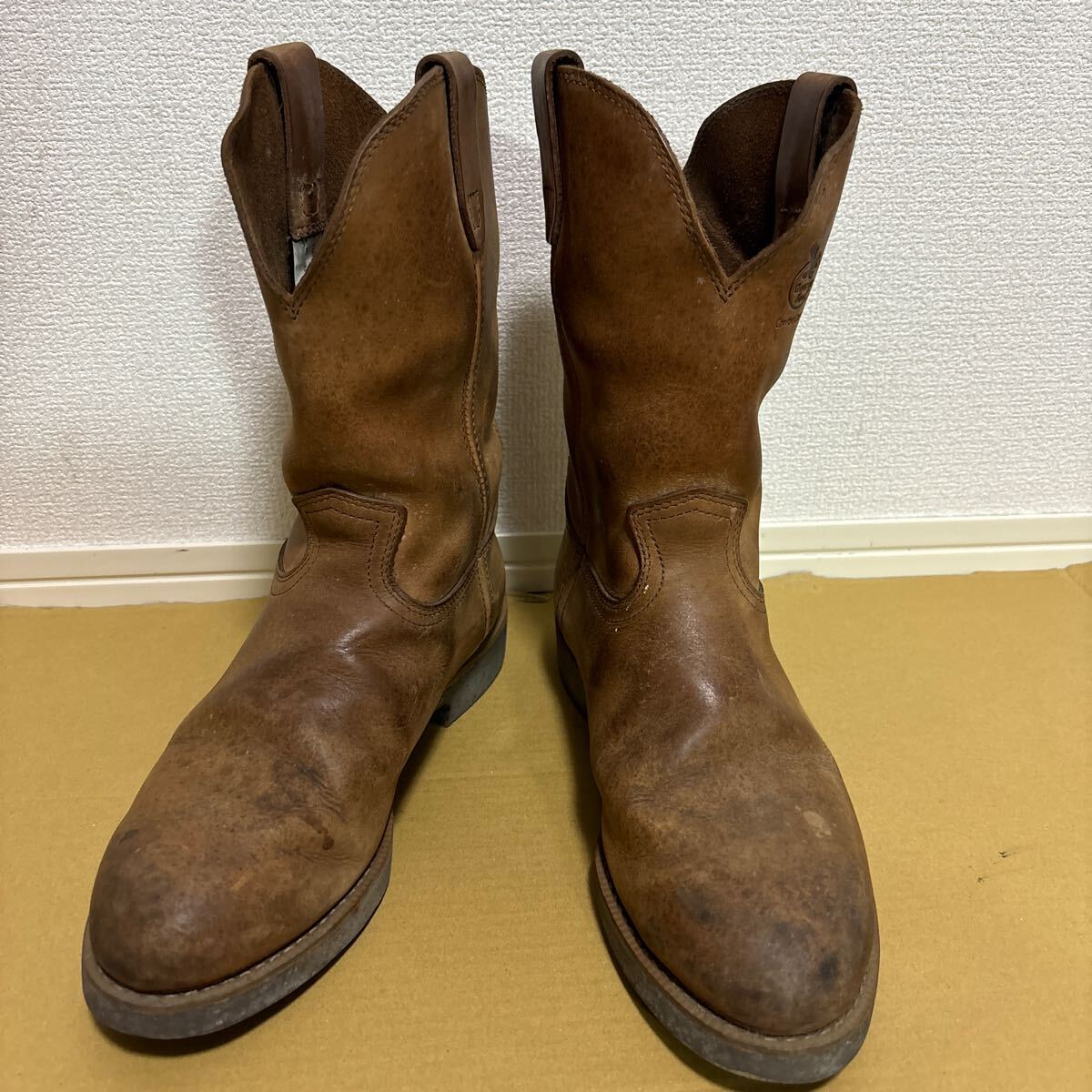 メンズ 9 1/2 EE Georgia Boot Farm&RANCH ジョージアブーツ G5814 ブラウン レザーブーツ ウエスタンブーツ ウェリントン ワークブーツ