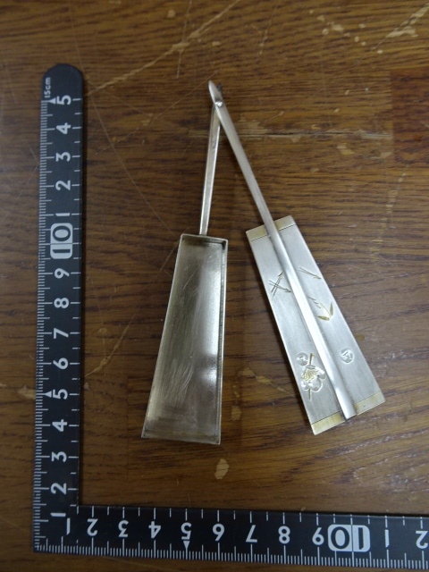 日本相互銀行 楊枝入れ 純銀製 ⑥】和装小物 粗品 昭和レトロ