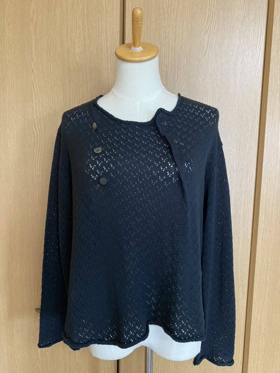 ◇日本製 トリココムデギャルソン tricot COMME des GARCONS ボタンデザイン 綿ニットセーター◇