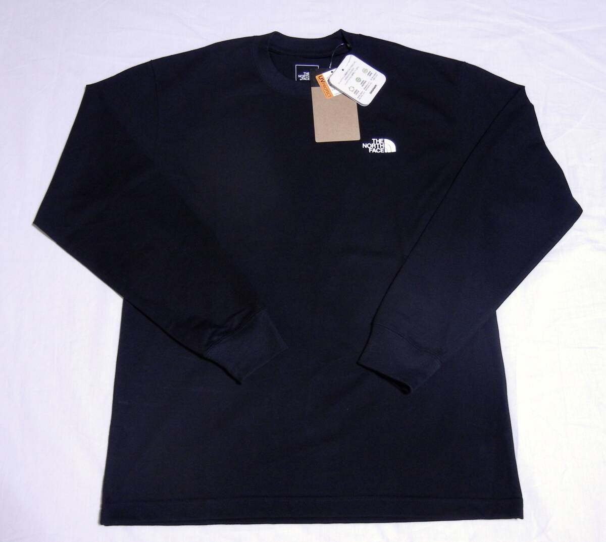 ノースフェイス 長袖Tシャツ S寸 ブラック UV CARE 新品