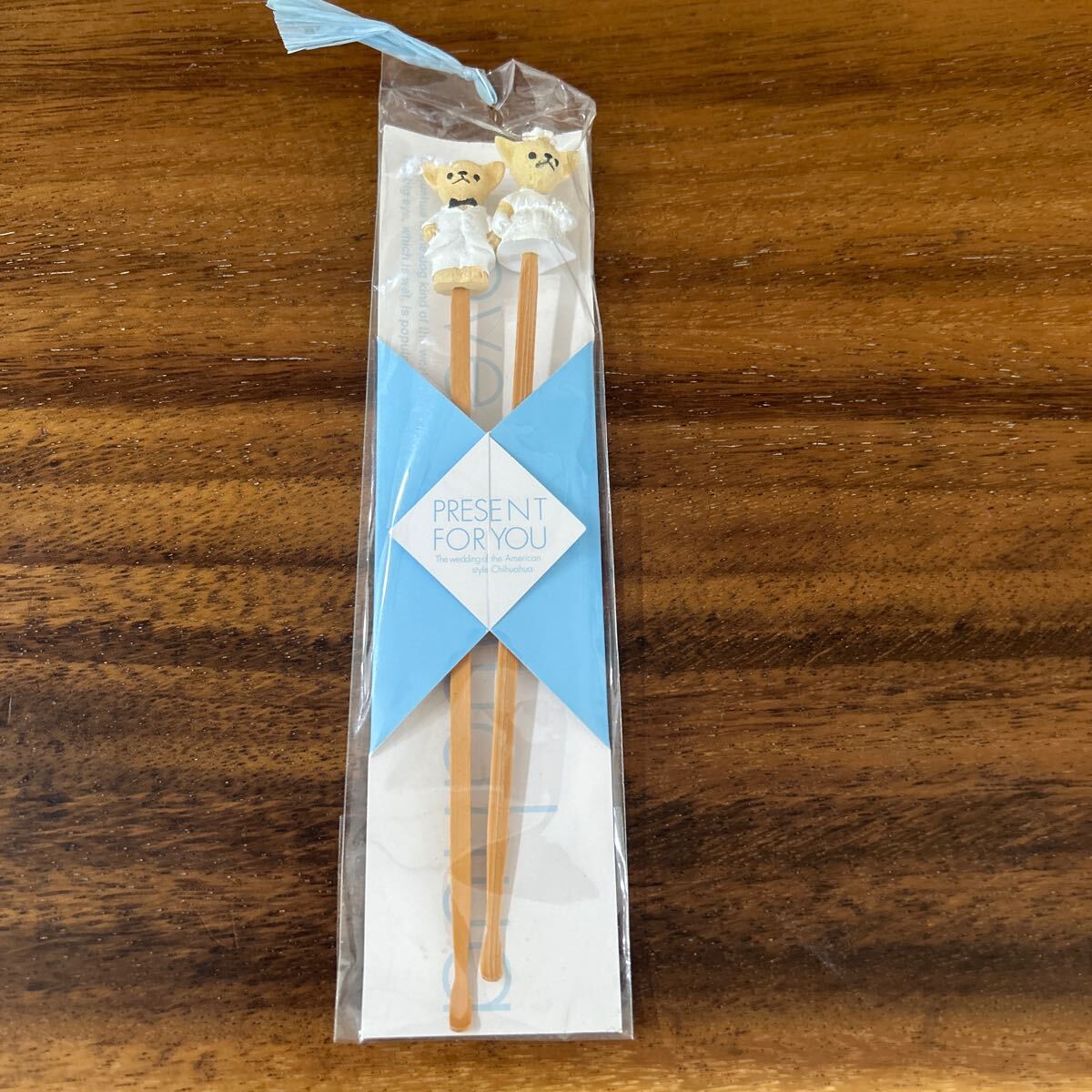 新品　チワワ　耳かき　ペア　セット　結(jié)婚式　ウェディング姿　タキシード　ドレス