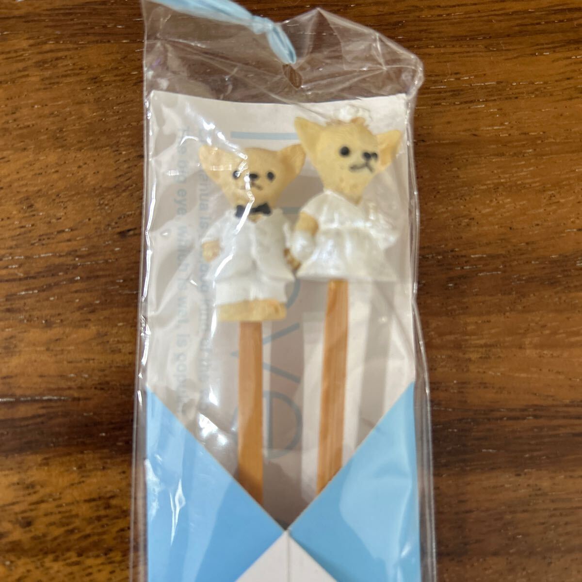 新品　チワワ　耳かき　ペア　セット　結(jié)婚式　ウェディング姿　タキシード　ドレス